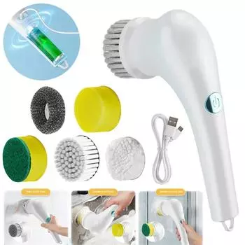 Kitchen Cleaning Tools Dish Brush Useful Things for Kitchen Gadgets Multifunction Five-in-one USB Charging Bathroom Supplies L