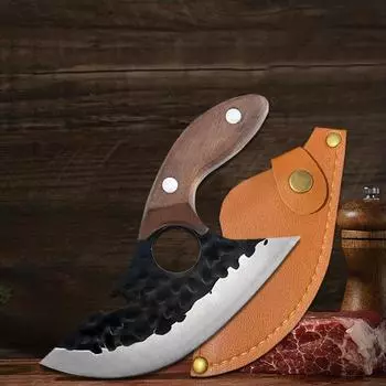 Kitchen Cleaver Boning Knife Multifunctional Cooking Cutter Chef Barbecue Cutting Fishing Knife with Sheath Meat Vegetable Knife