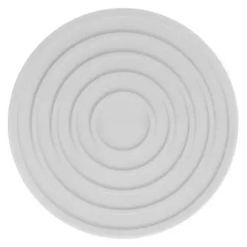 Kitchen Coasters Food Grade Silicone Heat Resistant Thickened Design Round Placemat for Restaurant серый