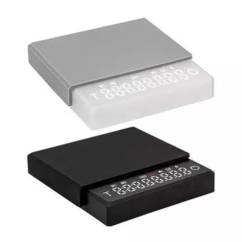 Kitchen Coffee Scale with Led Screen Mini Digital Scale Rechargeable 0.1G High Precision 3 Modes Drip Scale Barista Gift белый