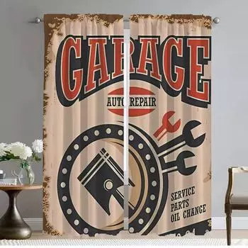 Kitchen Curtains 2 Pieces Movie Blackout Curtain for Room 2 Panel Home Interior Curtains Halloween Decoration Partition Shades W50xH70cmx2pcs-CL