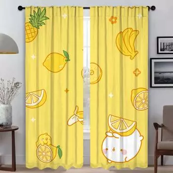 Kitchen Curtains for Bedroom Molang Living Room Curtain Shades Halloween Decoration Home Interior Curtains 2 Pieces Partition W50xH70cmx2pcs-CL
