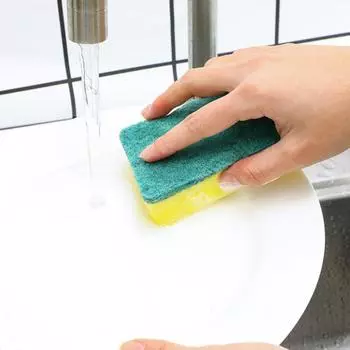 Kitchen Decontamination Sponge Wash Magic Cleaning Brush Sponge Cloth Double Sided Decontamination Dish Wash Square #C10YF#
