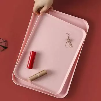 Кухня Столовая Барная стойка Термостойкие подносы Тарелка Обеденная тарелка Плоский поднос для фруктов Поднос для чая из полипропилена Предметы для макияжа Сервировочные тарелки Удобные &small