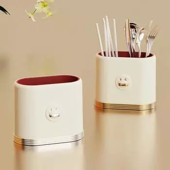 Kitchen Double Layer Drain Chopsticks Cage Spoon Fork Chopstick Holder Multifunction Cutlery Hollow Draining Storage Box