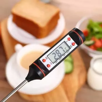 Kitchen Food Baking Digital Thermometer Electronic Probe Type Liquid BBQ BBQ Thermometer чёрный