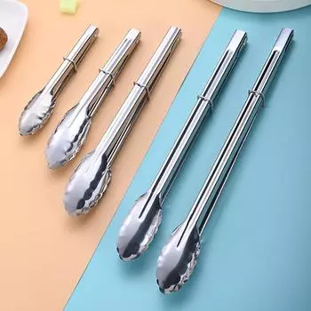 Kitchen Food Toong Tool Set Heat Bread Tong Stainless Steel Salad Bbq Cooking Food Serving Utensil Tongs Bead Bar Utensil Tong