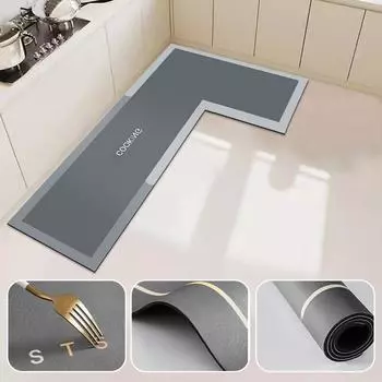 Kitchen Foot Mat Water Absorbing Carpet for Kitchen Anti Slip Kitchen Rug Mat for Kitchens Bathroom Entrance Rug