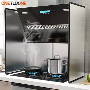 Kitchen Gas Stove Baffle Stainless steel Frying Pan Oil Splash Protection Tool Foldable Splash Proof Baffle Cooking Accessories