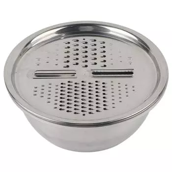Kitchen Grater Set Bowl MultiFunction Stainless Steel Drain Basin Set Rice Washing Strainer