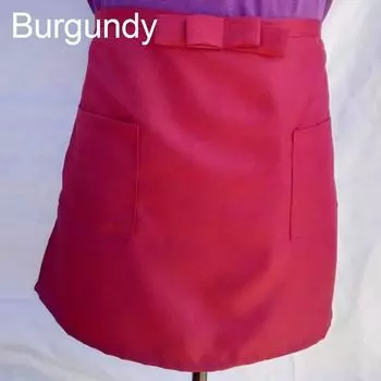 Kitchen Half Apron Antifouling Work Apron Cleaning Tools Short Half Waist Apron Women Men бордовый