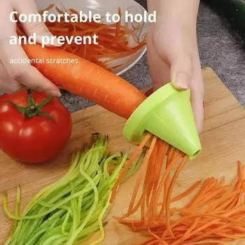 Kitchen multifunctional vegetable cutter grater, paper shredder creative spiral, vegetable cutting artifact, cucumber and carrot зелёный