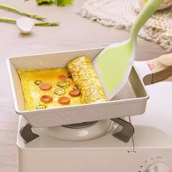 Кухонная сковорода для яиц с омлетом, сковорода с антипригарным покрытием, бытовая сковорода для завтрака с омлетом в западном стиле 1PCS белый