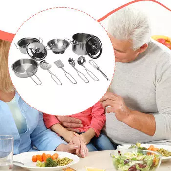 Kitchen Pretend Play Toys Playset Pots and Pans Classroom Nursery Easter Learning for Boys Girls