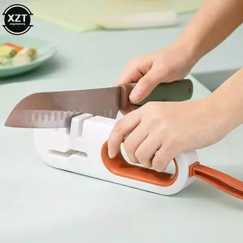 Кухонная профессиональная точилка для ножей Multi 4 в 1 кухонные ножницы точильный камень точильный камень точилка сверлильный станок M белый