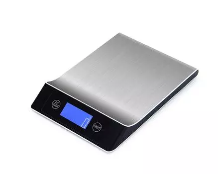 Kitchen Scale 15Kg/1g Stainless Steel Electronic Digital Scales Grams Balance Smart Food Scale For Coffee Weighs Baking Cooking 5Kg чёрный