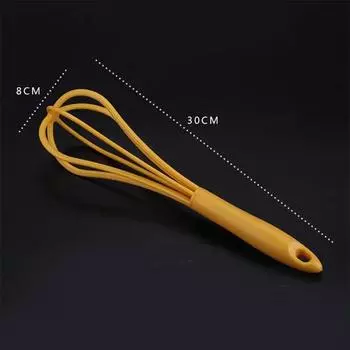 Kitchen Silicone Whisk Non-Slip Egg Beater Milk Frother Kitchen Silicone Egg Beater Tool Easy To Clean Eco-friendly Manual Tools тёмно-синий