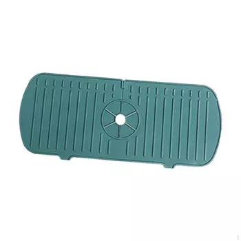Kitchen Sink Faucet Soap Holder Drying Mat Combo Green 35cm