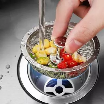 Kitchen Sink Filter Stainless Steel Mesh Sink Sewer Strainers Bathroom Floor Drains Catcher Waste Drain Hole Filter Trap Screen