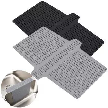 Kitchen Sink Protector Mat Silicone Divider for Double Sink Scratch Resistance