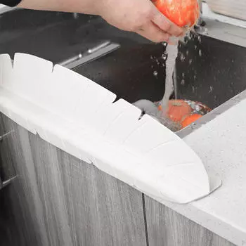 Kitchen Sink Splash Guard Water Suction Cup Base, Waterproof Splatter Protective,