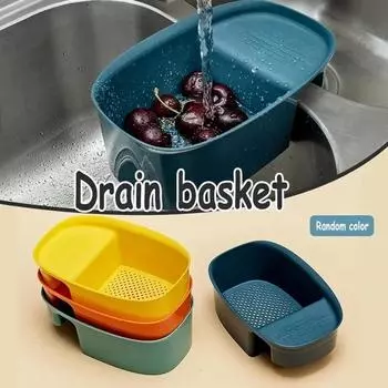 Kitchen SinkDrain Baskets Drains Rack Multi-functional Faucet Shelf Household Gadgets Storage Tool BasketKitchen Accessories синий