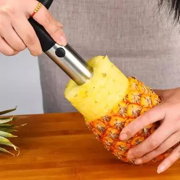 Kitchen Stainless Steel Pineapple Corer Slicer Spiral Ananas Cutter Fruit Corer Peeler Stem Remover Blades for Easy Coring Tools чёрный
