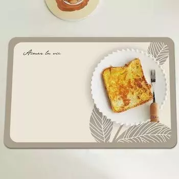 Коврик для кухонного стола, противоскользящий, термостойкий, подставка под кофе, коврик из искусственной кожи, коврик для посуды и мисок 30x40cm