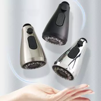 Kitchen Tap Sprayer Spout Matte1PC Black Pull Down Faucet Spray Head Kitchen Sink Faucet Nozzle Replacement Part Faucet Head серебряный