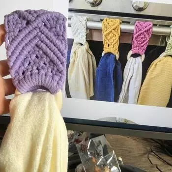 Кольцо для кухонного полотенца, держатель для кухонного полотенца, гладкая поверхность, легко повесить, широко используется для вязания крючком на кухне