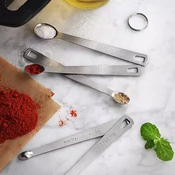 Kitchen with Scale Home Supplies Kitchen Tools Seasoning Spoon Measuring Spoon Measuring Set Tools серебряный