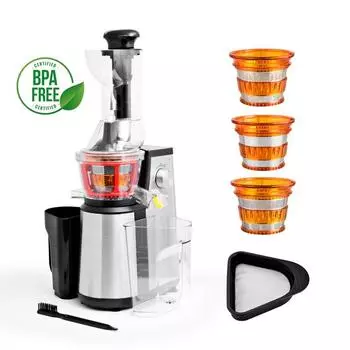 Kitchencook Экстрактор для фруктов и овощей мягкого давления, 3 сита, Ultimate Grey