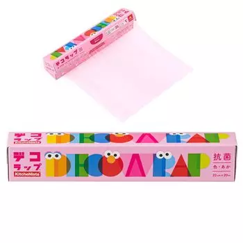 Kitchenista Deco Width 22cm x Length Sesame Easy to Colored Easy to Easy to Dining Lunch Made in Japan Wrap, Antibacterial, Red, 20m, Street, Colored,