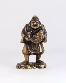 Китчо Семь богов счастья Эбису Буддийская статуэтка Асахимине Украшение Семь богов счастья Такаока Медная посуда (Цвет меди/вкуса) скульптор Прототип_Будда