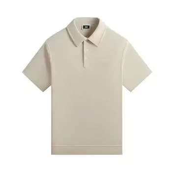 Kith Crystal Wash Interlock Graham Polo Sandrift Men Tops Cream KHM032022-104 L
