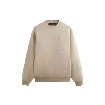 Kith Curved Seam Madison Crewneck Sediment Unisex Tops Cream KHM031531-262 L