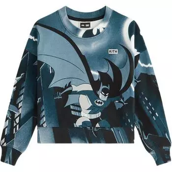 Kith Детские топы Kids x Batman And Robin Nelson с круглым вырезом черного цвета, разноцветные KHK030722-001 XL