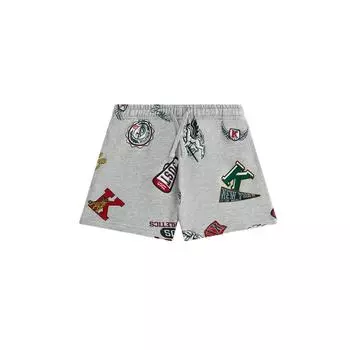 Kith Fall Classics 2024 Series Printed Liam Lace Letter Versatile Shorts Kids shorts Gray KHK060305-002 XS