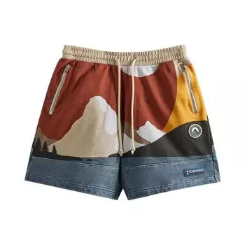Kith For Columbia Fleece Short Sanguine Men Bottoms Multi-Color KHM060178-810