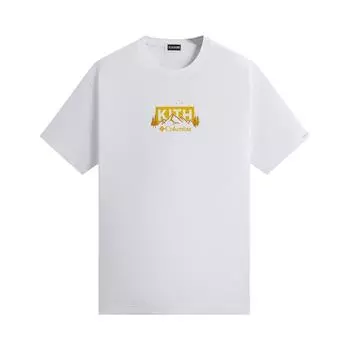 Kith For Columbia Landscape Classic Logo Tee Opulence Men Tops White KHM031999-723