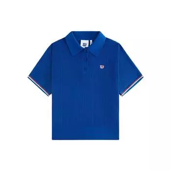 Kith Футболка-поло с принтом логотипа X Wilson, женская, синяя, W91W314130WNVJ S