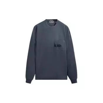 Kith Футболка Quinn с длинными рукавами Reality Unisex Tops Green KHM030749-448 S