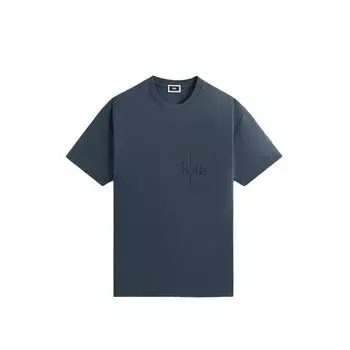 Kith Quinn Tee Border Мужские топы Синий KHM032026-5038 L