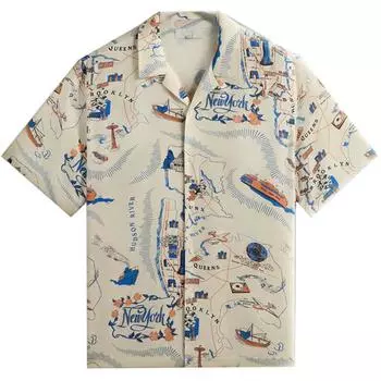 Kith Мужская рубашка с воротником Nyc Thompson Camp Sandrift, кремовая KHM032206-104 XL