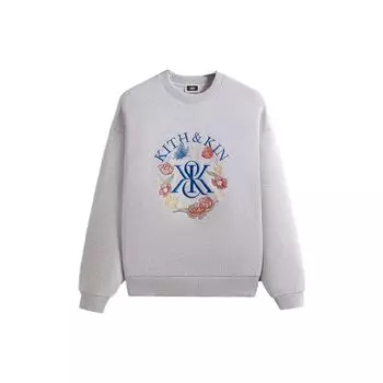 Kith Мужские топы K&K Monogram Nelson Crewneck светло-серого цвета KHM031992-002 M
