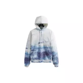 Kith Мужские топы с капюшоном с принтом и длинными рукавами, синие KHM030346-424 XL