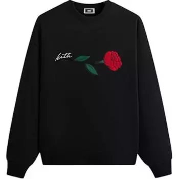 Kith Мужские топы Signature Rose Crewneck черного цвета KHM033164-001 M