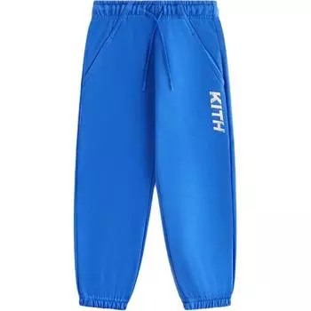 Kith Необычный логотип Nelson Зимняя классическая серия 2024 Шнуровка Универсальный Однотонный Модный Длинные брюки Детские низы Синий KHK060334-423 XL