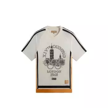 Kith Олимпийское наследие 1948 Лондон сетчатый Леон джерси шелковый унисекс топы белые KHM032275-116 L