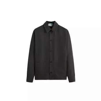 Kith Полосатая льняная рубашка с длинным рукавом свободного кроя унисекс, черная KHM031379-211 M